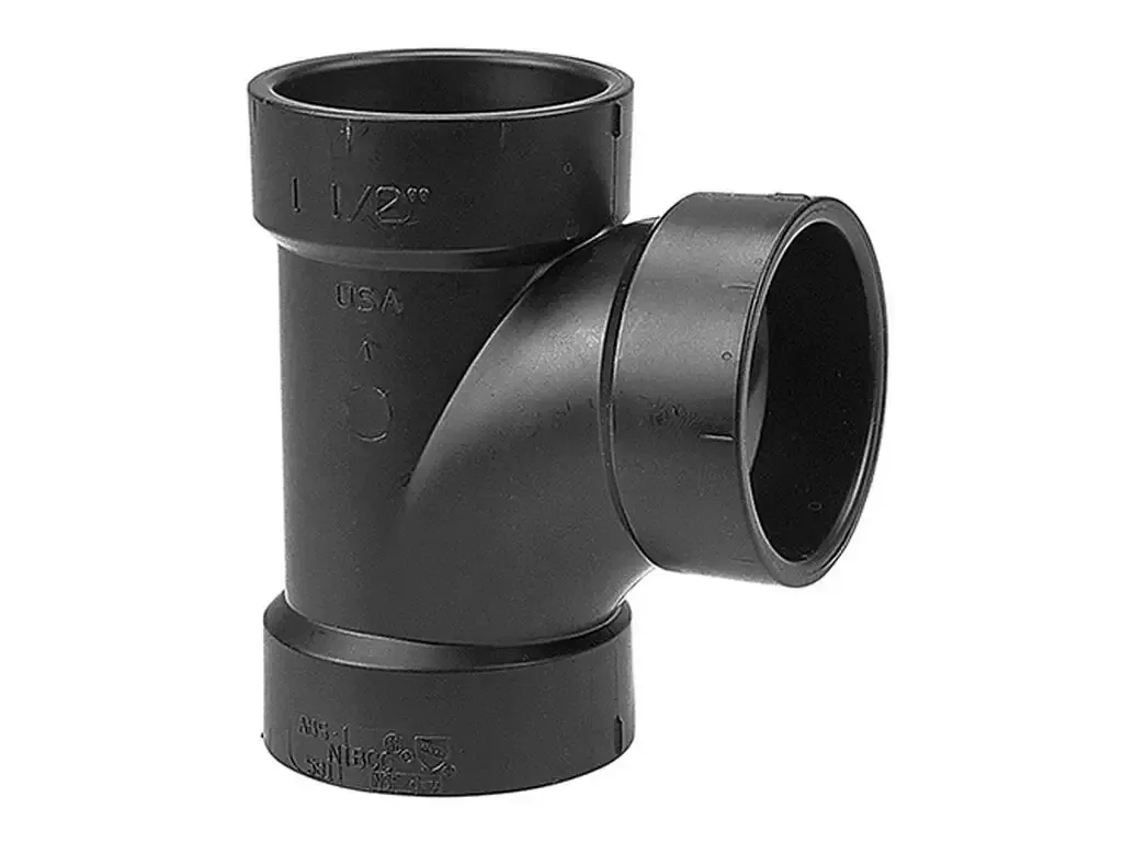 1-1/2 inch ABS DWV Sanitary Tee Plastic x Plastic x Plastic