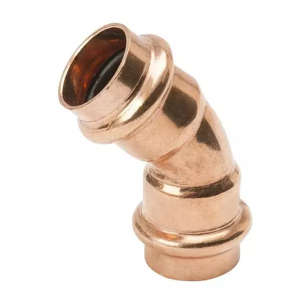 1-1/2 inch Copper 45 Degree Press Elbow Copper x Copper