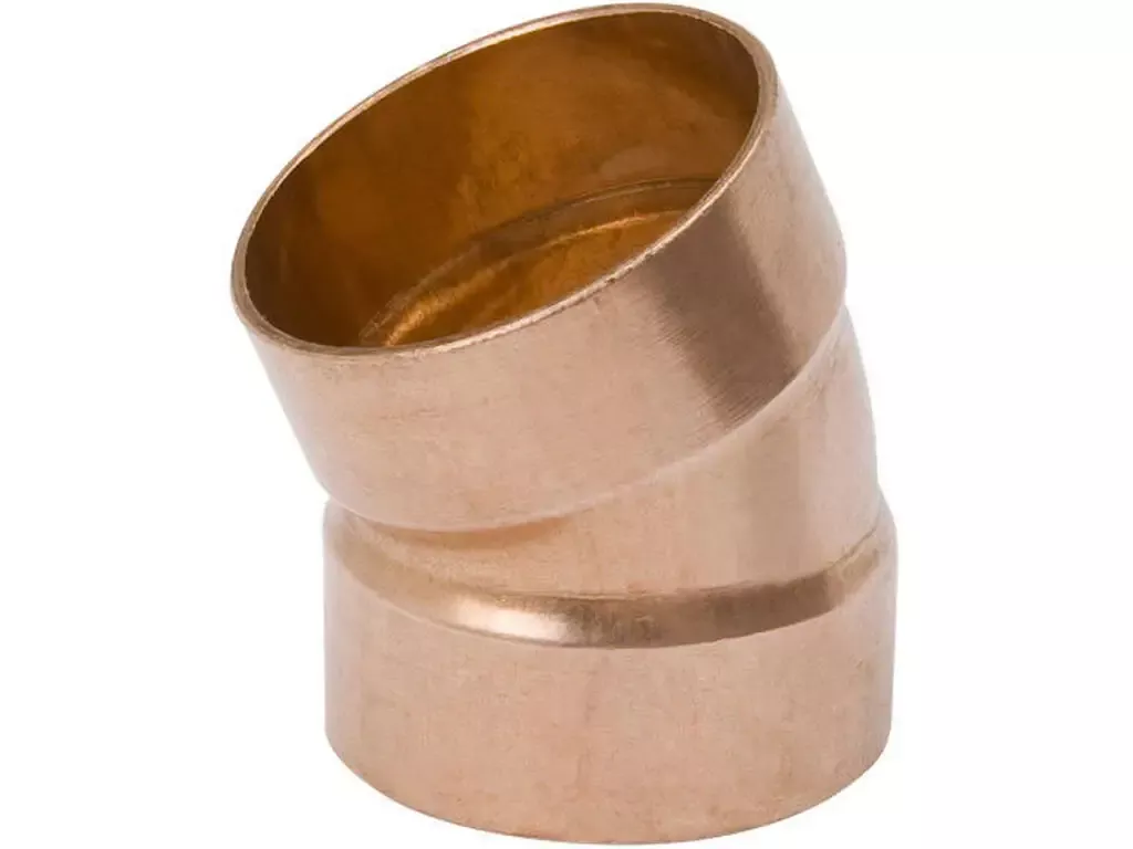 1-1/2 inch Copper DWV 22-1/2 Degree Elbow Copper x Copper