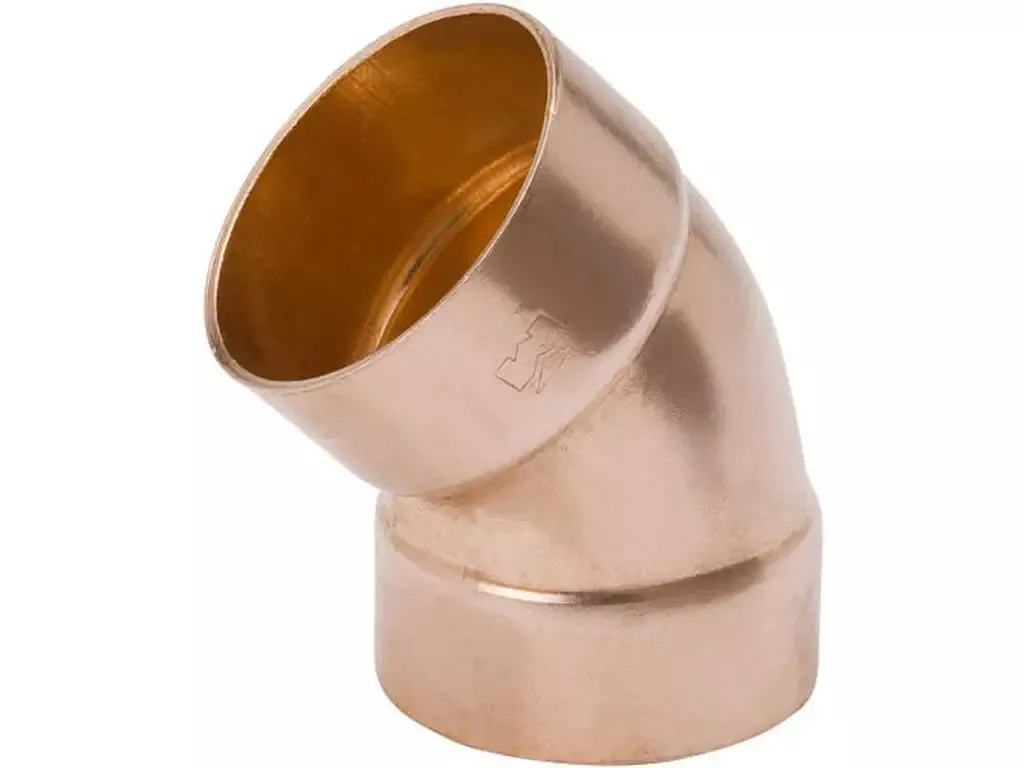 1-1/2 inch Copper DWV 45 Degree Elbow Copper x Copper