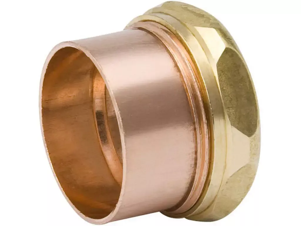 1-1/2 inch Copper DWV Reducing Trap Adapter Copper x Slip Joint