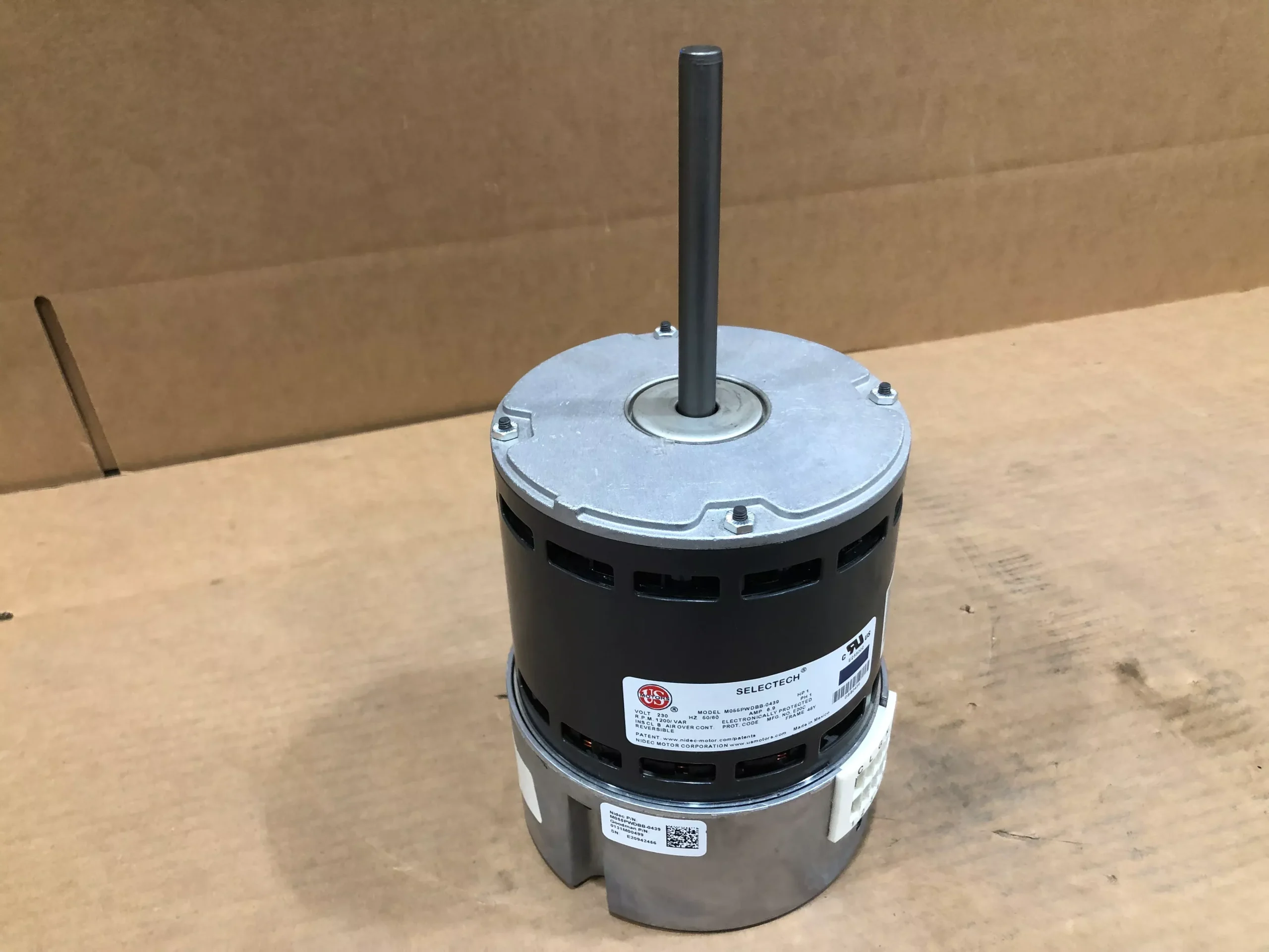 1 HP ECM Direct Drive ECM Blower Motor 230/60/1 RPM:1200/Variable Spee
