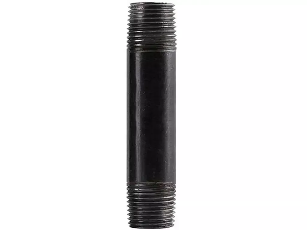 1 inch x 10 inch Black Steel Nipple