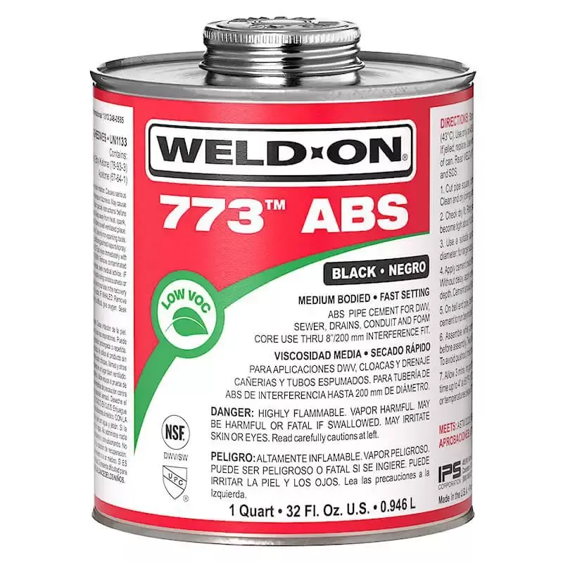 1 Pint ABS Pipe Cement with Applicator Cap