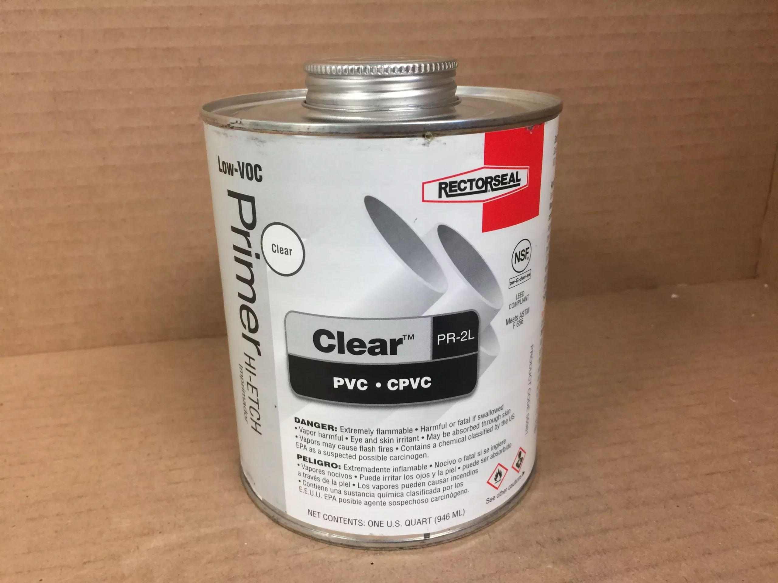 1 QUART PR-2L PVC CLEAR PRIMER