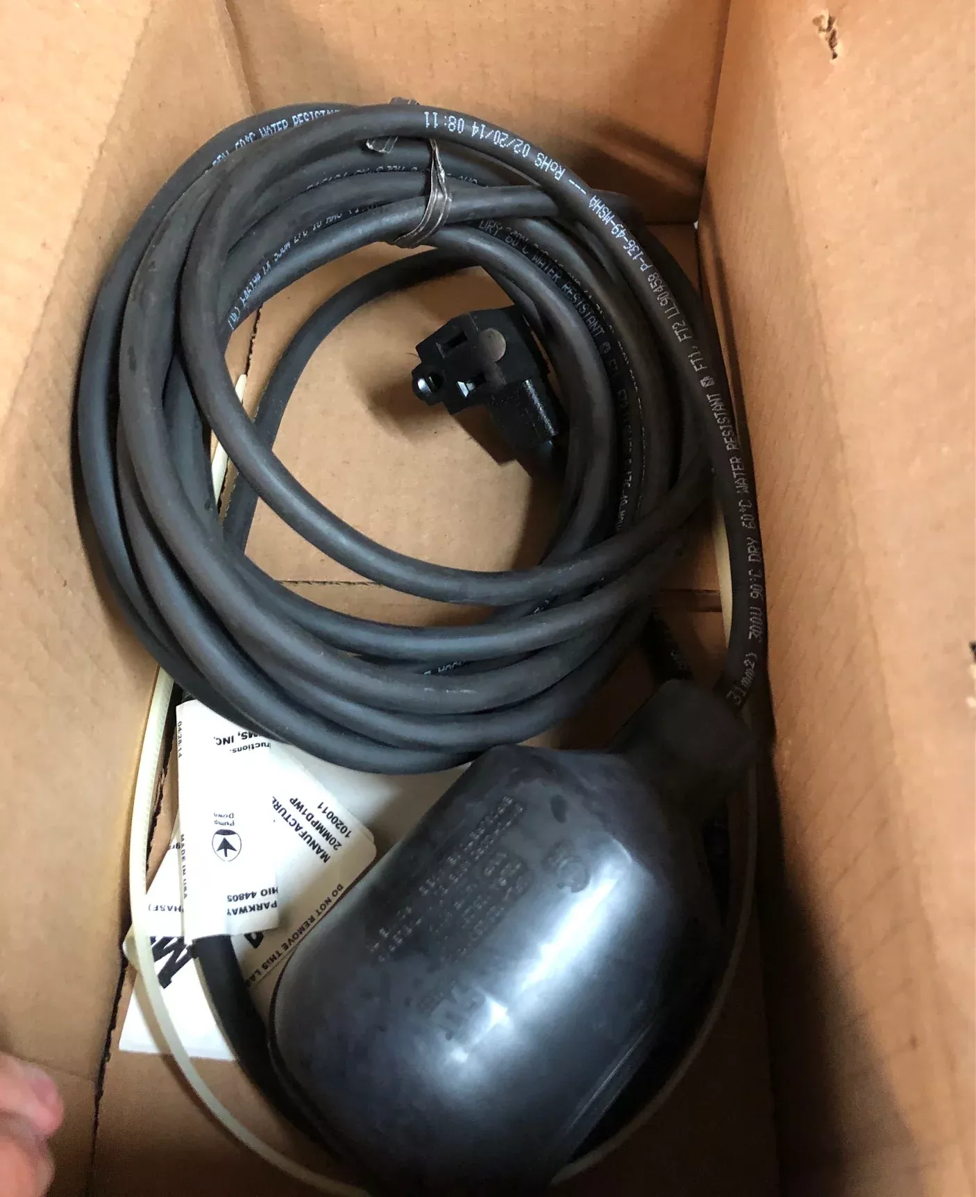 115 Volt Wastewater Pump Switch