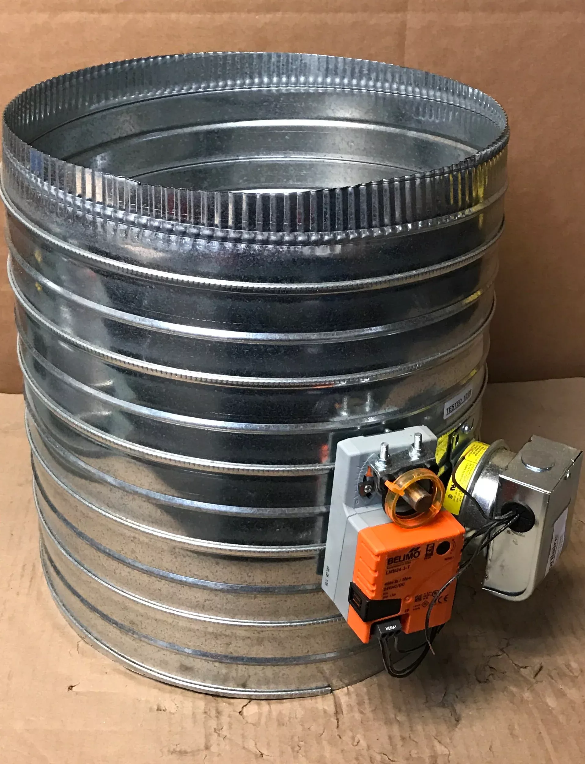 14" Static Pressure Controlled Motorized Bypass Damper w/24 Volt Modul