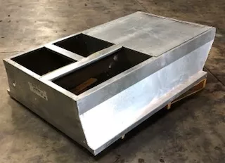 16" High Roof Curb Adapter with Duct Transitions for Large Packaged Un