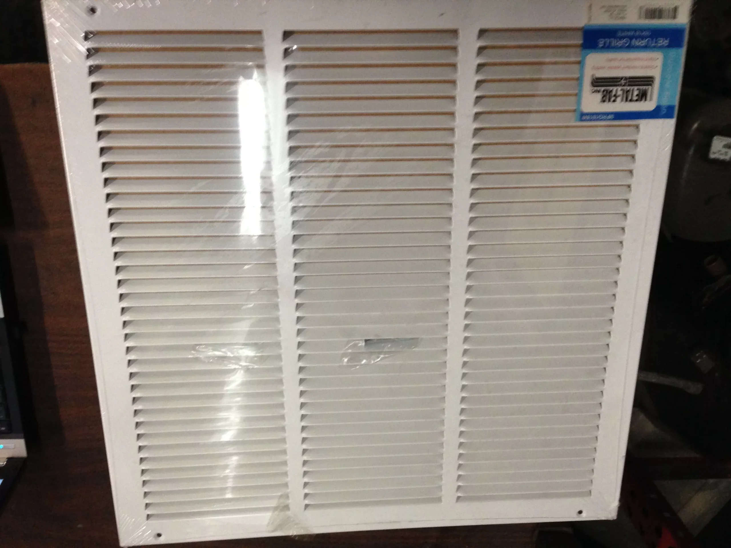 18" X 18" RETURN AIR GRILLE, WHITE