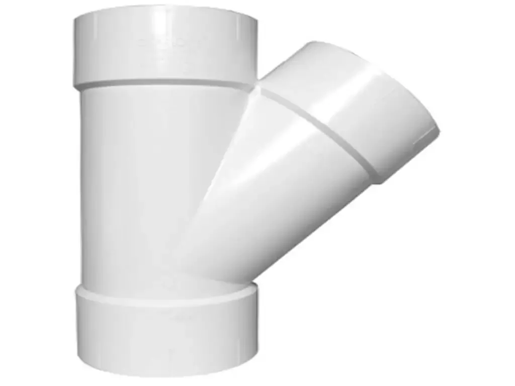 2 inch PVC DWV Wye Plastic x Plastic x Plastic