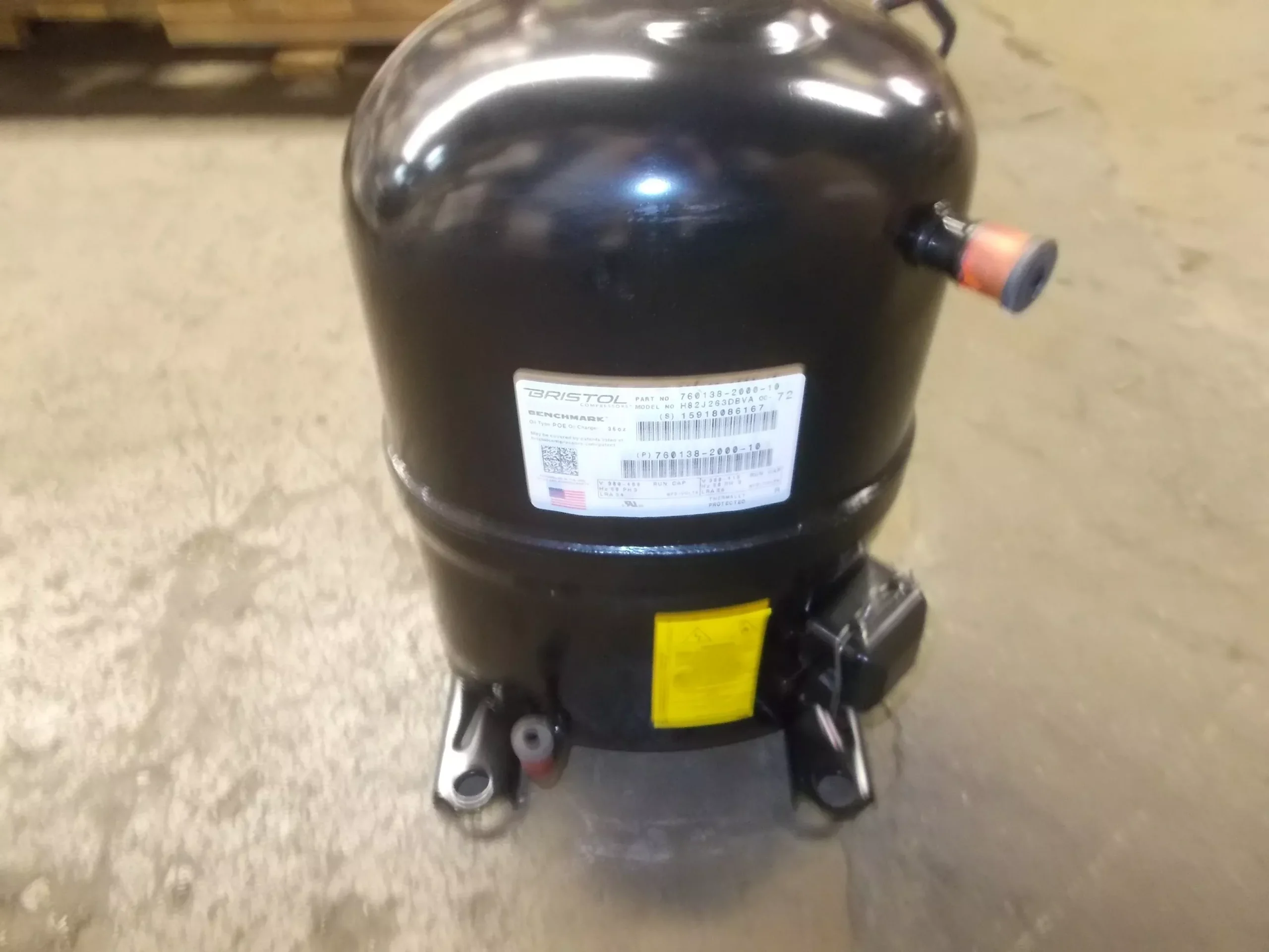 2 Ton AC/HP Benchmark Model Reciprocating Compressor 380-460/60/3V