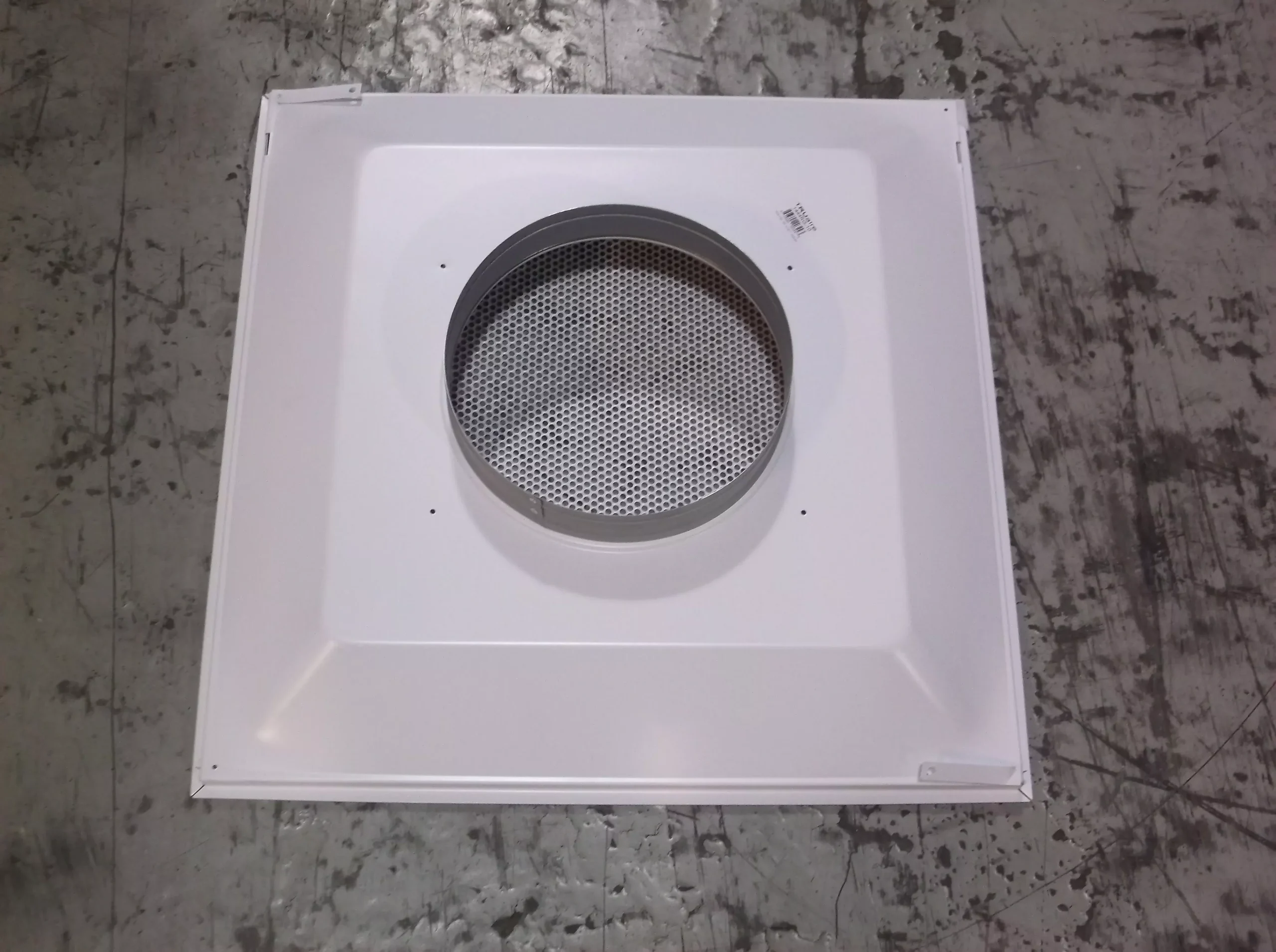 24" T-BAR PERFORATED RETURN GRILLE WITH 14" COLLAR