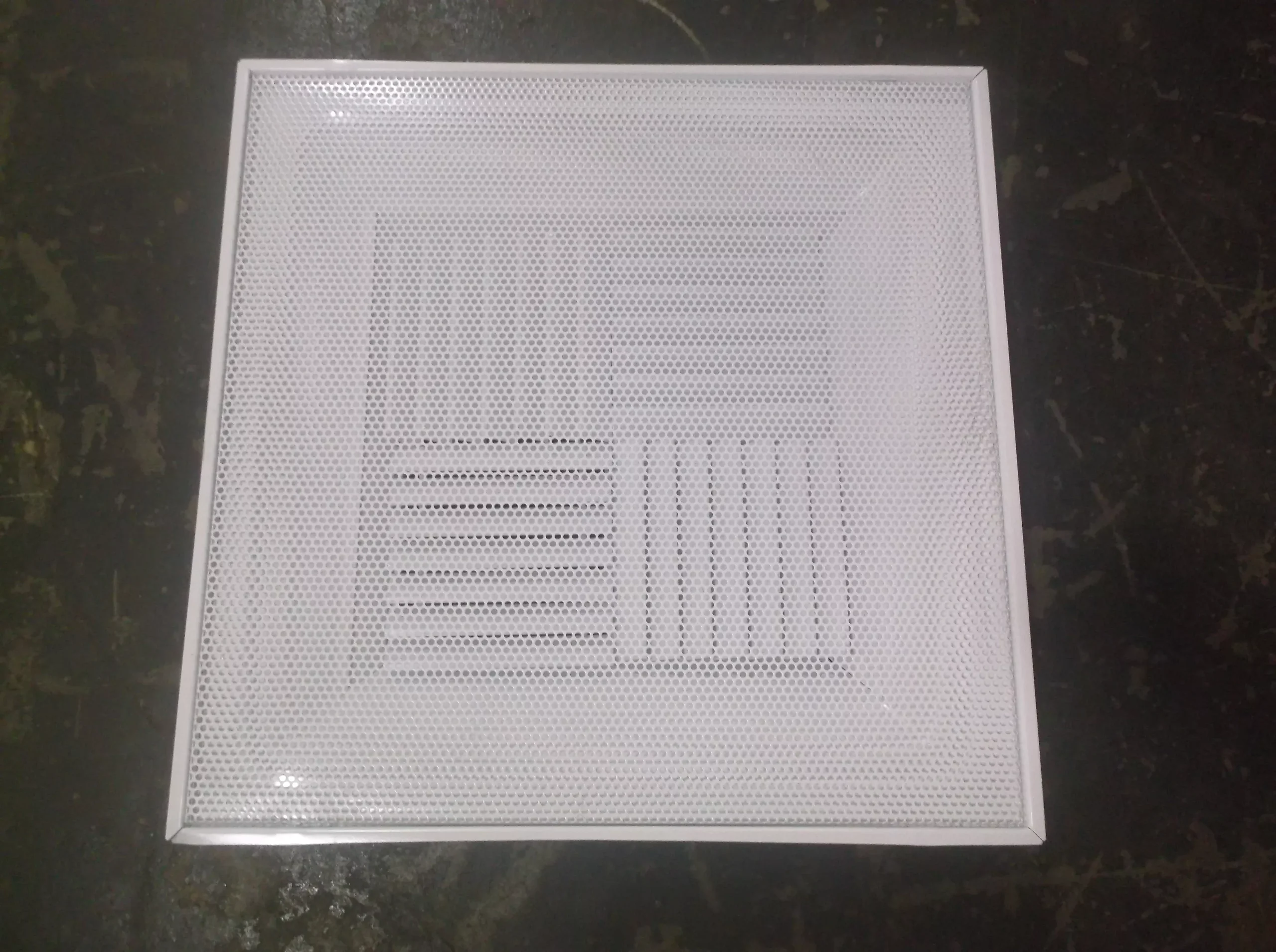 24" X 24" T-BAR PERFORATED MODULAR CORE SUPPLY DIFFUSER WITH 14" SQUAR
