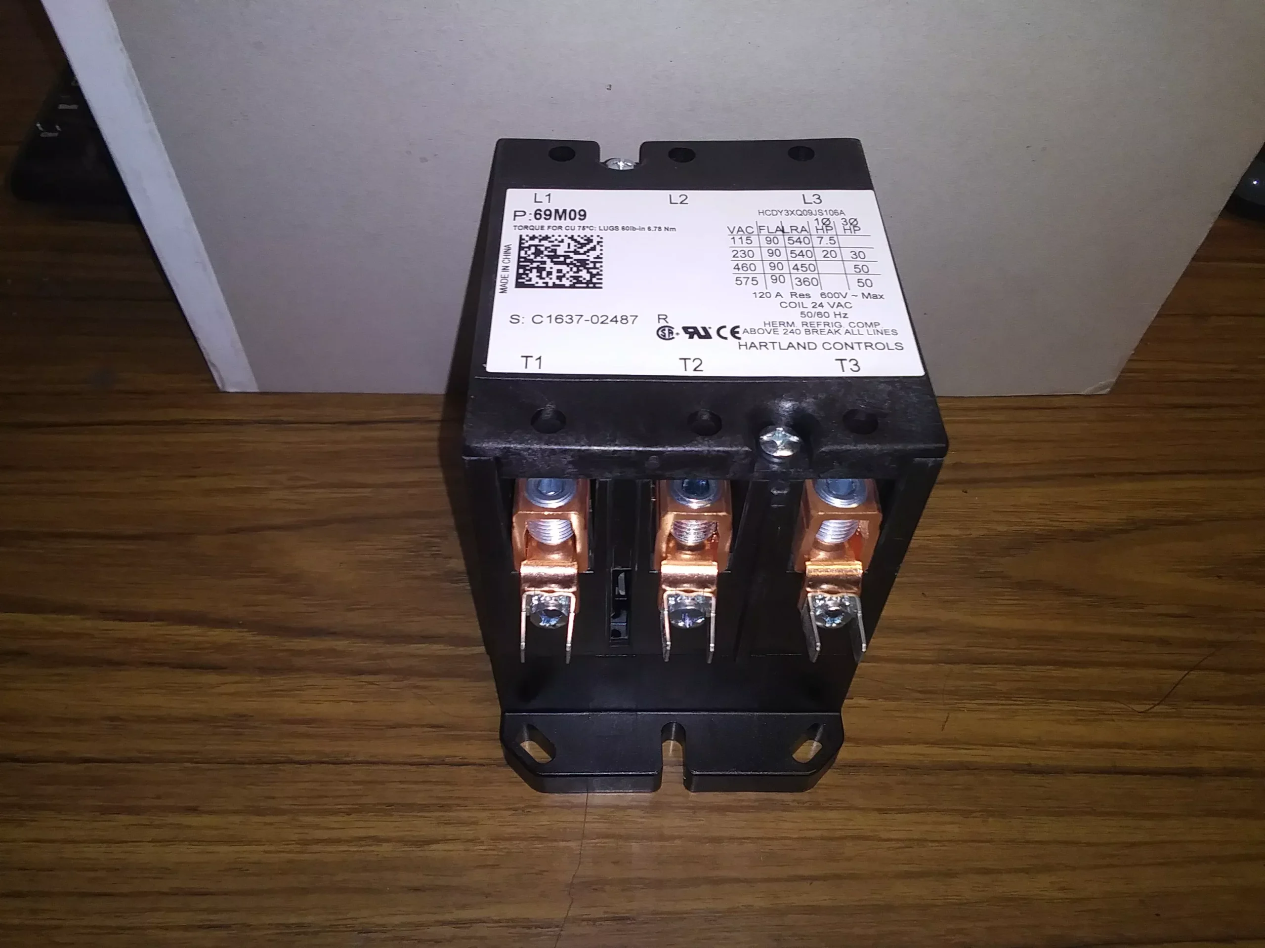 3 Pole 90 Amp Definite Purpose Contactor 24 Volt Coil