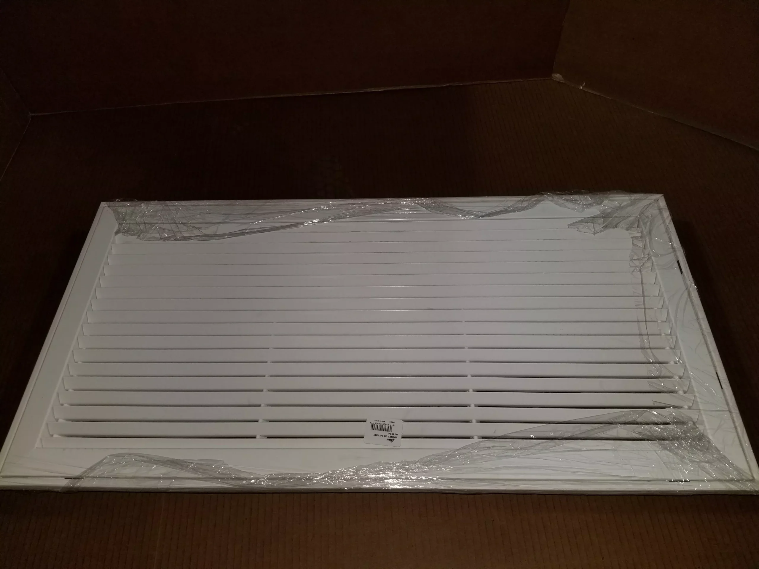 30" X 14" WHITE STEEL FIXED BAR HORIZONTAL FILTER GRILLE