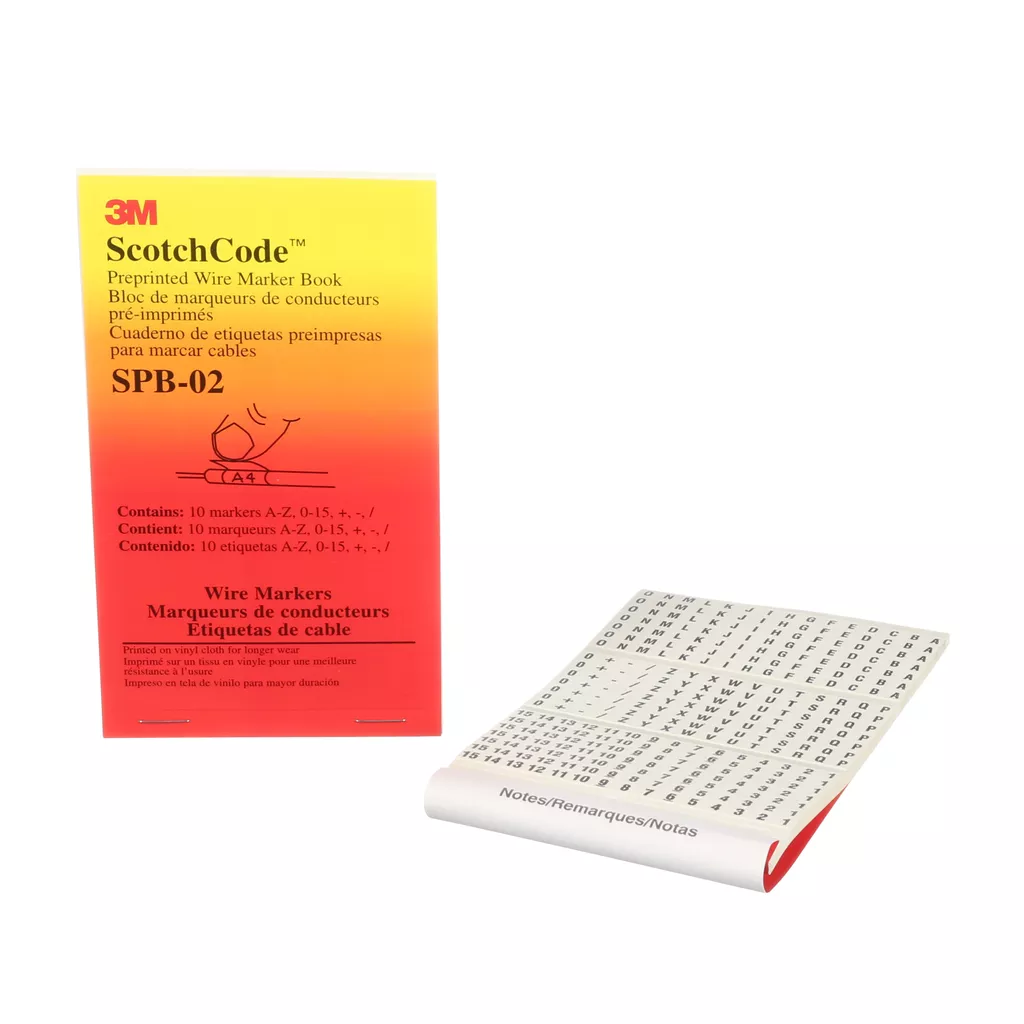 3M 7000132479 A-Z 0-15 + - / Legend Pre-Printed Wire Marker Book SPB-02 (5/bag)