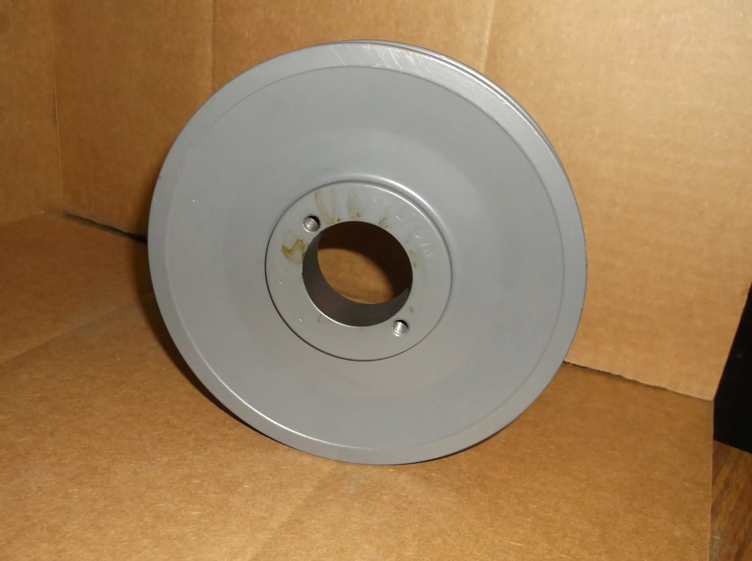 6-1/2" DIAMETER FIXED SINGLE GROOVE PULLEY.LESS "H" STYLE BUSHING FOR