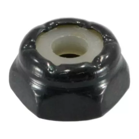 #6-32 Black Zinc Plated Steel Coarse Thread Nylon Insert Lock Nuts (20 pcs.)