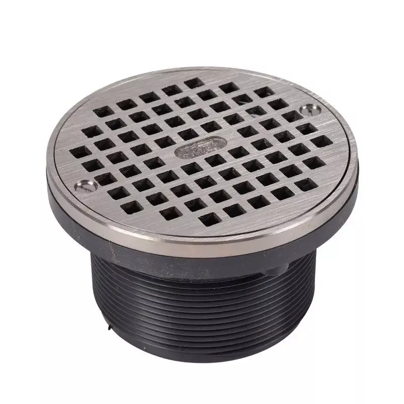 6" PVC Nickel Bronze Drain Spud with Round Strainer