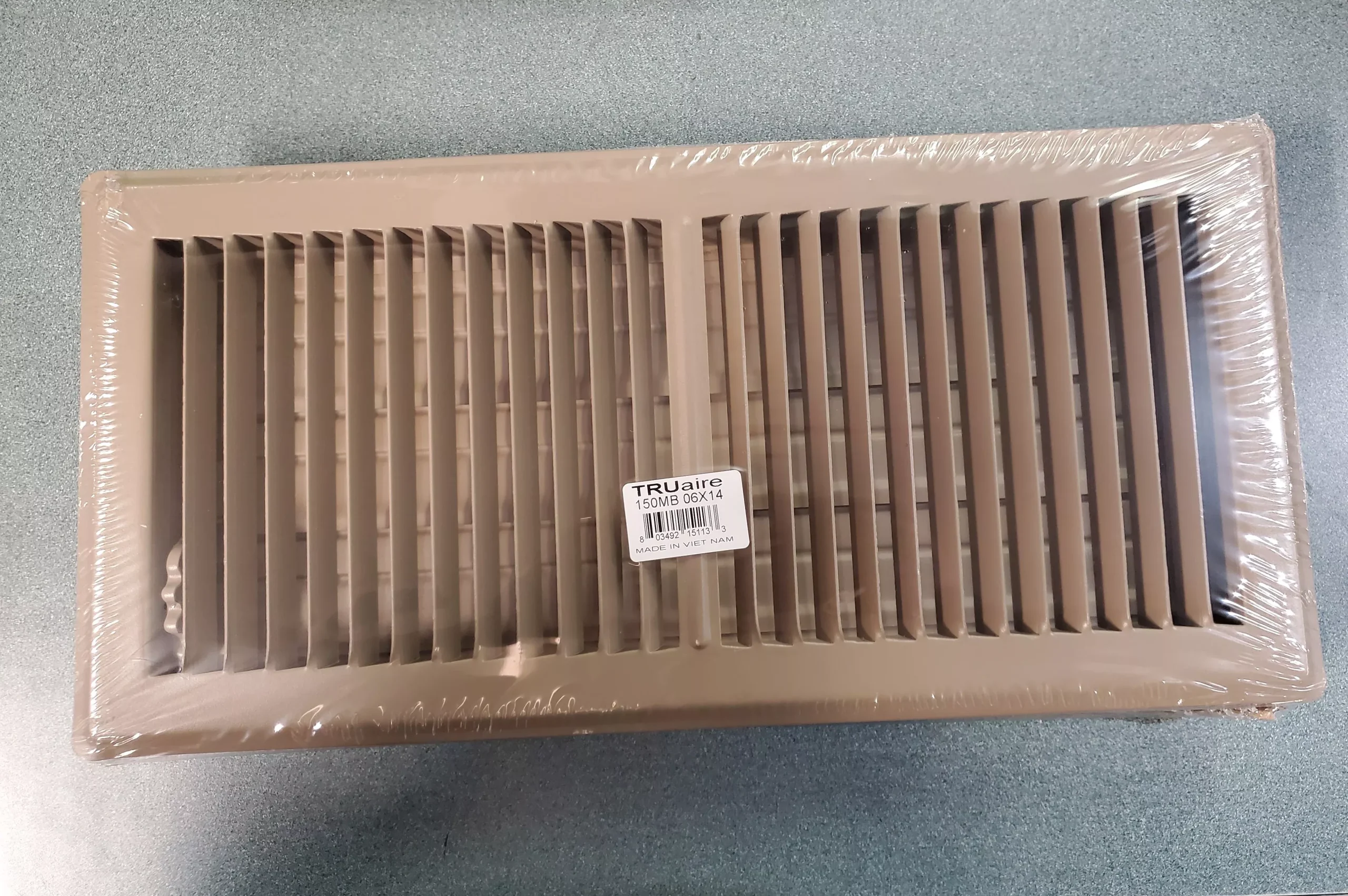 6" x 14" 2 WAY BROWN FLOOR REGISTER, 10 PER CASE