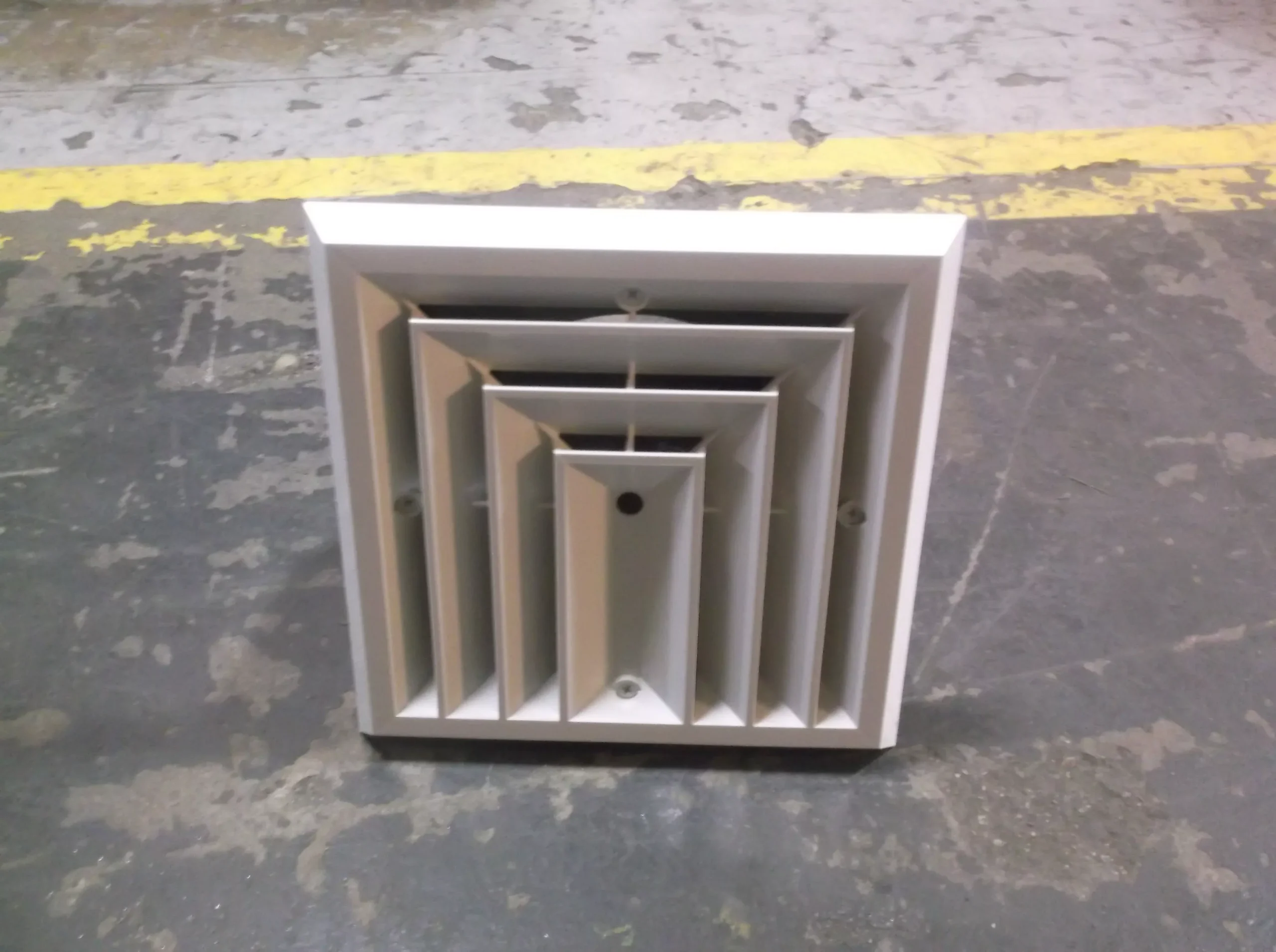 6" X 6" DIFFUSER, 3 WAY GRILLE WITH STEPPED COLLAR