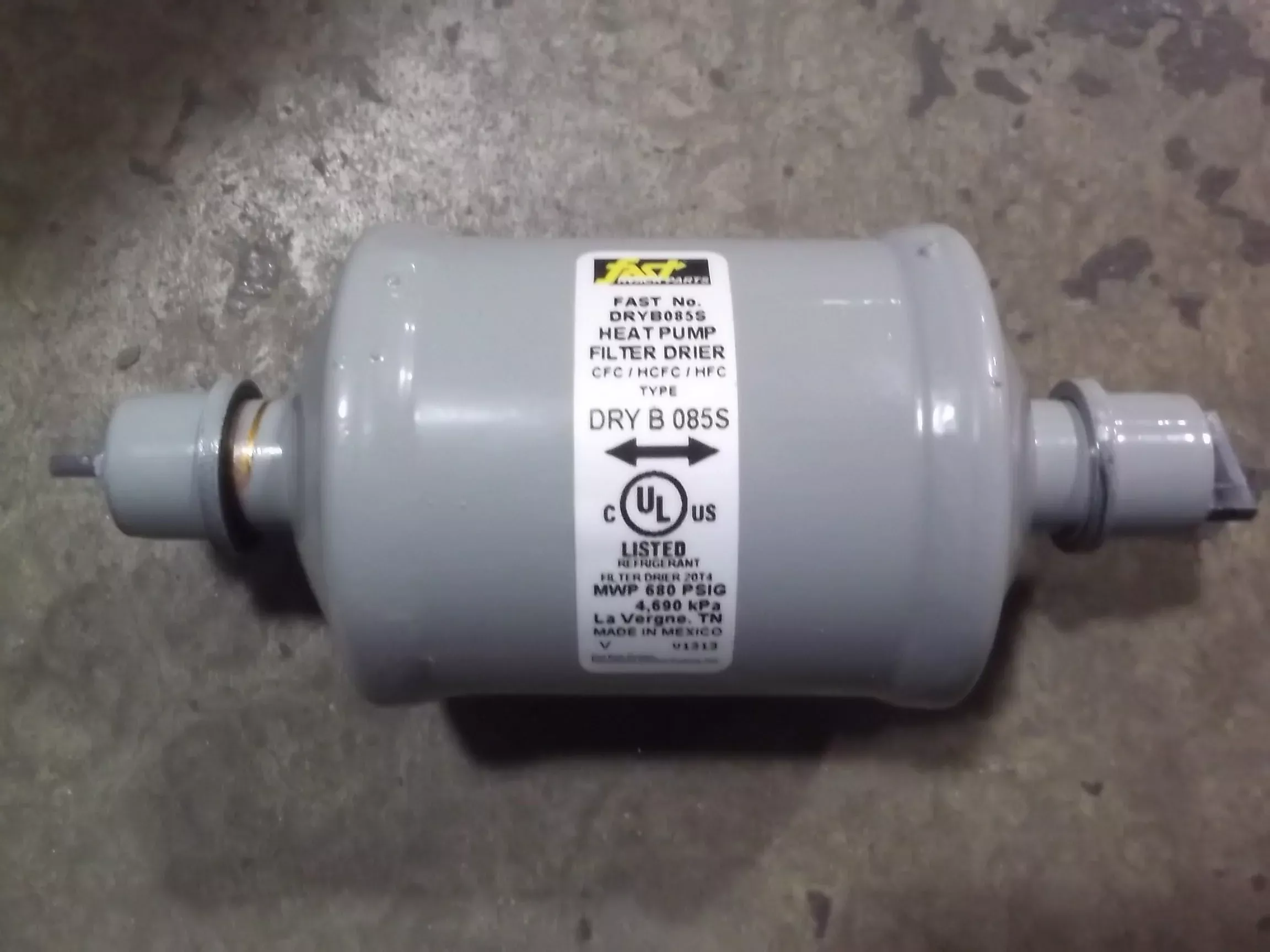 8 CUBIC INCH 5/8" SWEAT BI FLOW HEAT PUMP FILTER DRIER