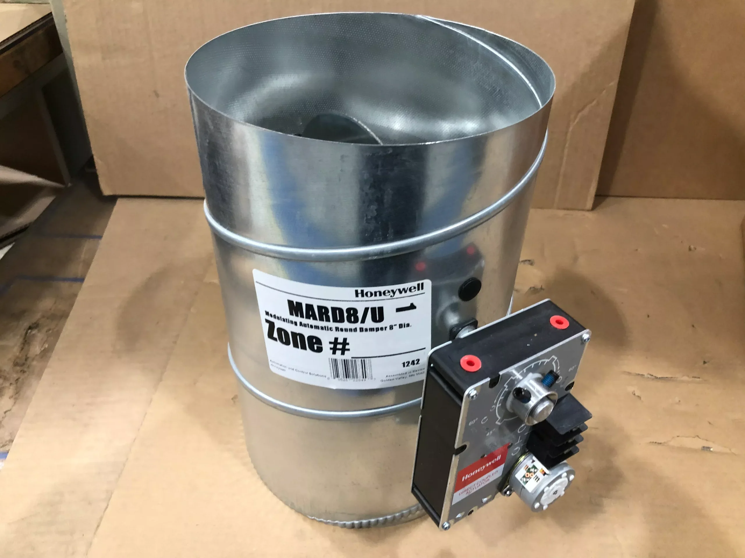 8 Modulating Automatic Round Damper 24V"