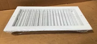 8" X 16" WHITE STEEL SINGLE DEFLECTION VERTICAL SUPPLY REGISTER/W MULT