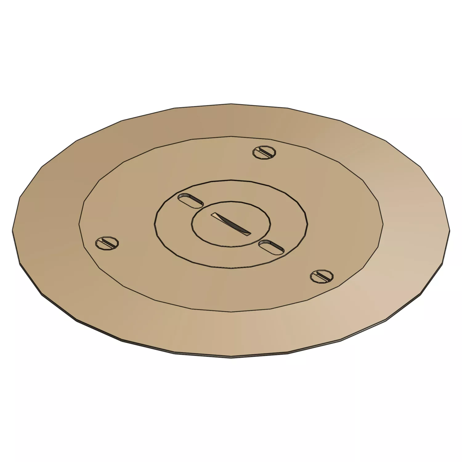 ABB FPT3/4-2CACP POKE THRU COVER WI