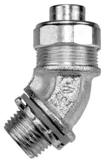 American Fittings STR7545 3/4" Liquidtight 45deg Connector, Steel (USA)