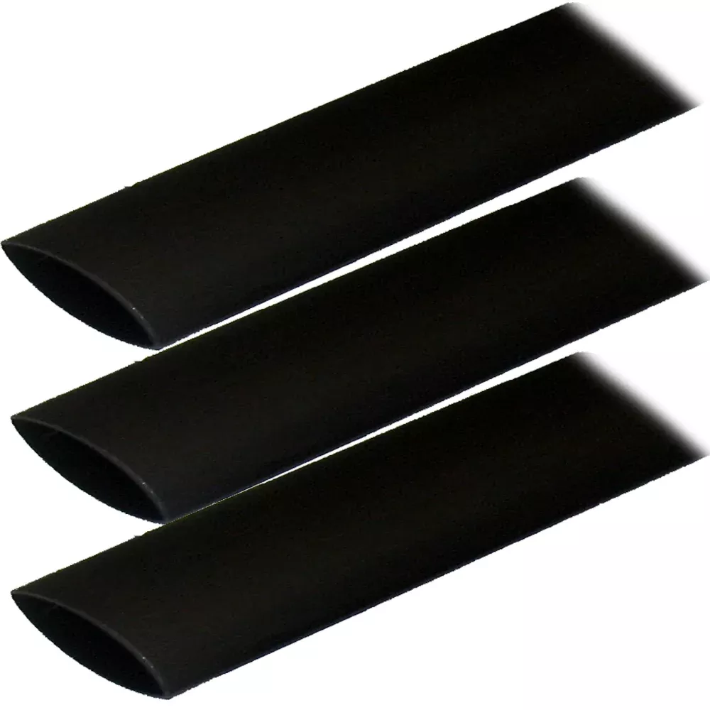 Ancor Adhesive Lined Heat Shrink Tubing (ALT) - 1" x 3" - 3-Pack - Bla