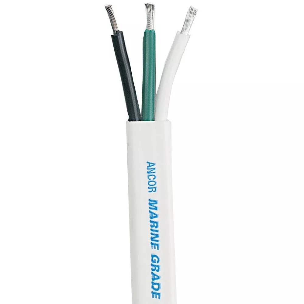 Ancor White Triplex Cable - 6/3 AWG - Flat - 50' - 130705