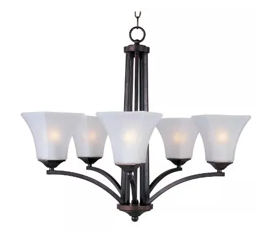 AURORA 5-LIGHT 26" SATIN NICKEL CHANDELIER 120/60/1