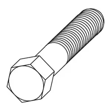 B-L 3/8X21/2HHCSZN HEX HEAD CAP SCREW, 3/8" X 2 1/2", ZN PLTD