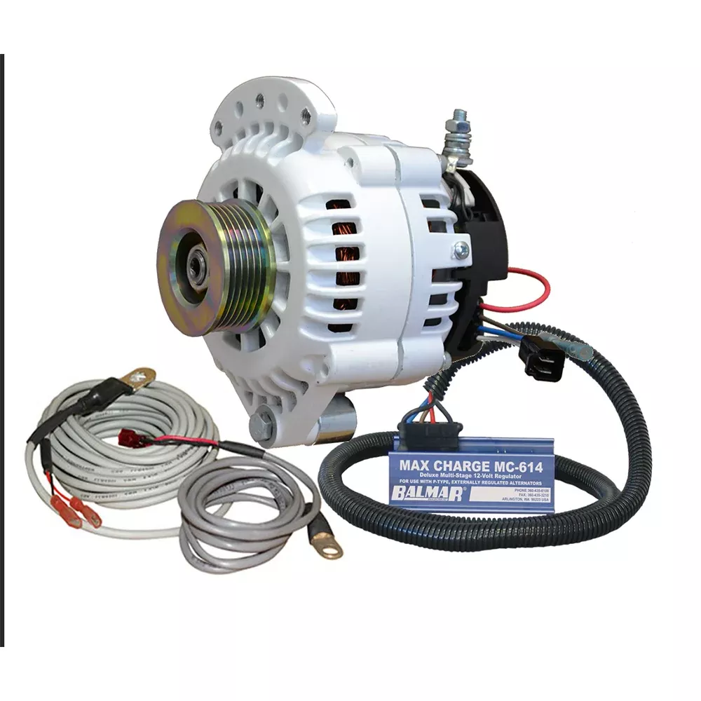Balmar Alternator 100 AMP Kit 12V 1-2" Single Foot Spindle Mount K6 Pu