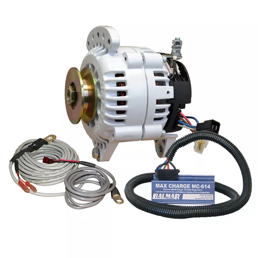 Balmar Alternator 100 AMP Kit 12V 3.15" Dual Foot Saddle Single Vee Pu