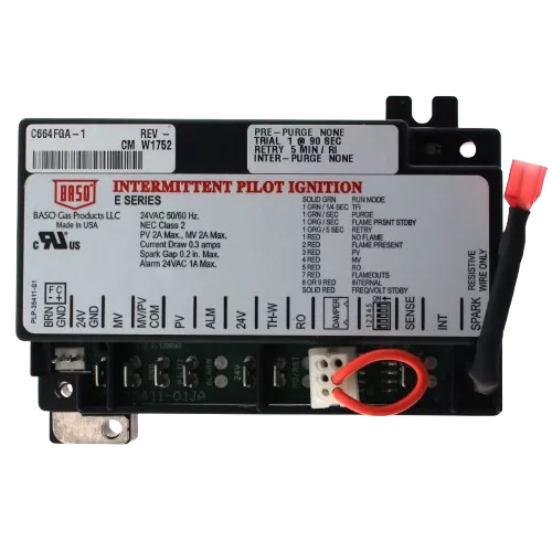 BASO Gas Products C664FGA‑1C – 24 V Intermittent-Pilot Ignition Control Module