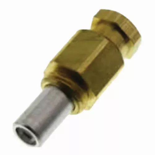 BASO Y90AA-7221 .021" Natural Gas Pilot Burner Orifice – 1/4" Compression Coupling Inlet, 164° Dual Orifice Counterbore