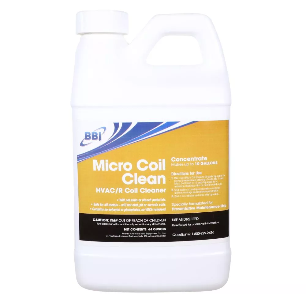 BBJ Environmental Solutions 510-01 Micro Coil Clean – HVAC Coil Cleaner, 1/2 Gallon Concentrate