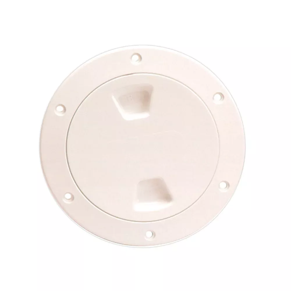 Beckson 4 Smooth Center ScrewOut Deck Plate Beige DP40N