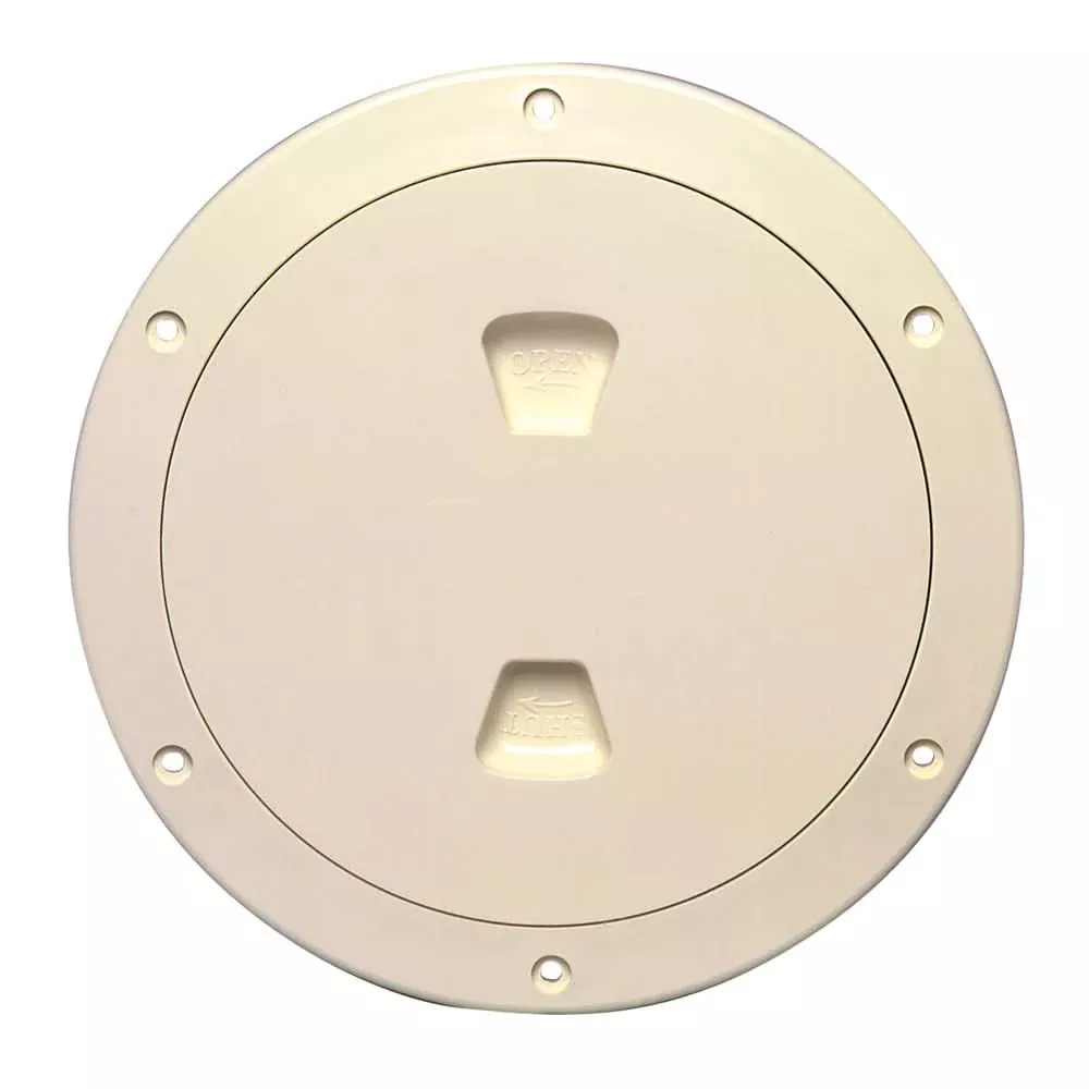 Beckson 6" Smooth Center Screw-Out Deck Plate - Beige [DP60-N]