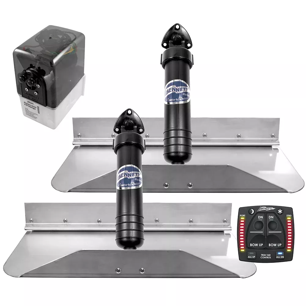 Bennett Marine 18x9 Hydraulic Trim Tab System wOne Box Indication 189OBI