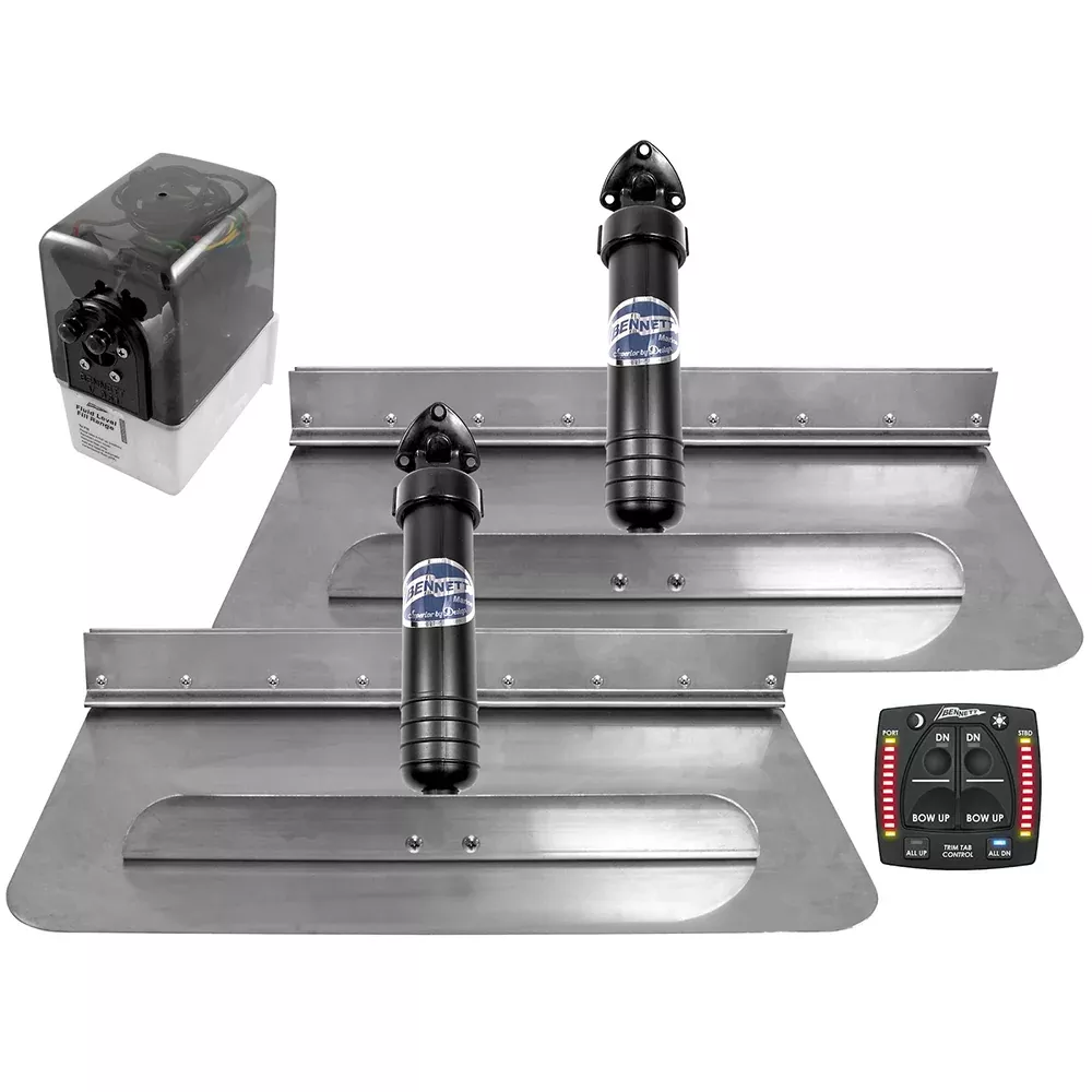 Bennett Marine 24x12 Hydraulic Trim Tab System wOne Box Indication 2412OBI