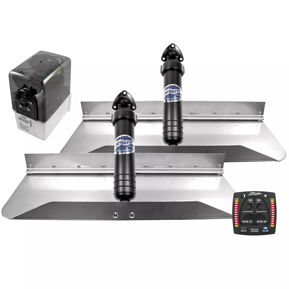 Bennett Marine 24x9 Hydraulic Trim Tab System wOne Box Indication 249OBI