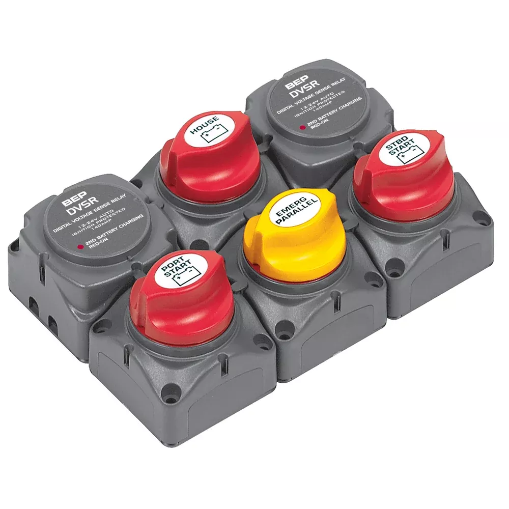BEP Battery Distribution Cluster f/Twin Outboard Engines w/Three Batte