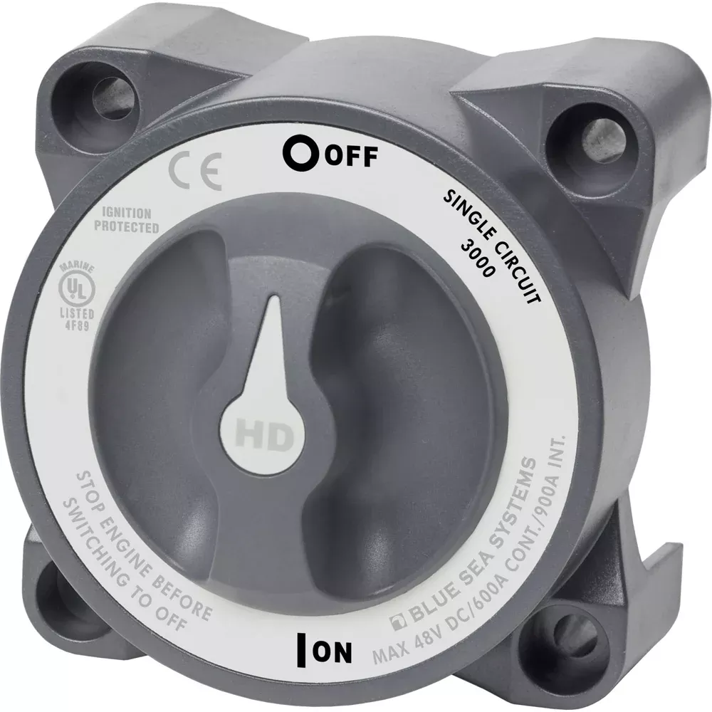 Blue Sea 3000 HDSeries Battery Switch Single Circuit ONOFF 3000