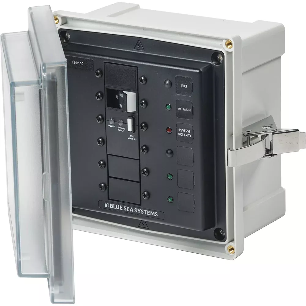 Blue Sea 3121 SMS Panel Enclosure wELCI 16A 3 Blanks 230V AC 3121