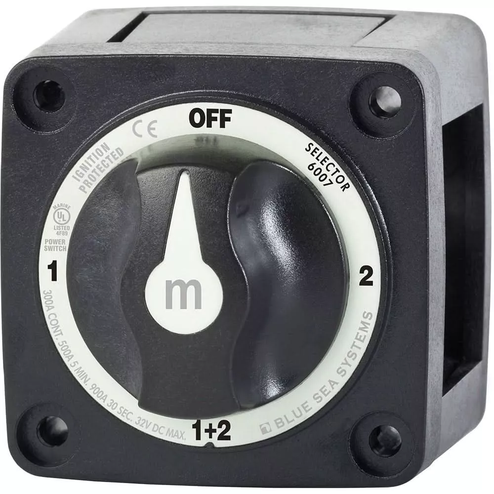 Blue Sea 6007200 Battery Switch Mini 4 Position Black 6007200