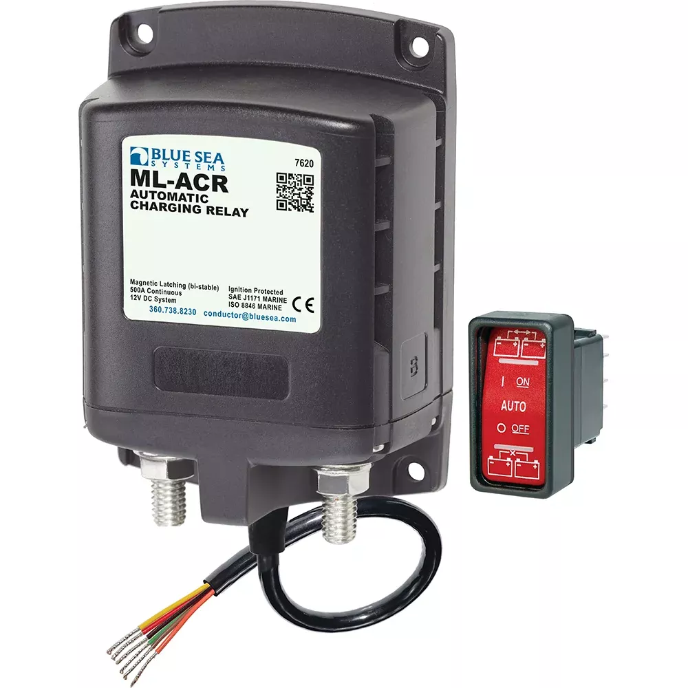 Blue Sea 7620 MLSeries Automatic Charging Relay Magnetic Latch 12VDC 7620