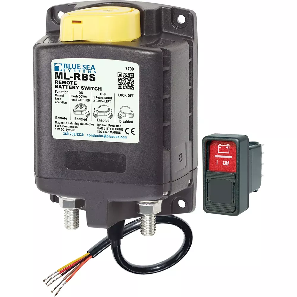 Blue Sea 7700 MLSeries Remote Battery Switch wManual Control 12VDC 7700